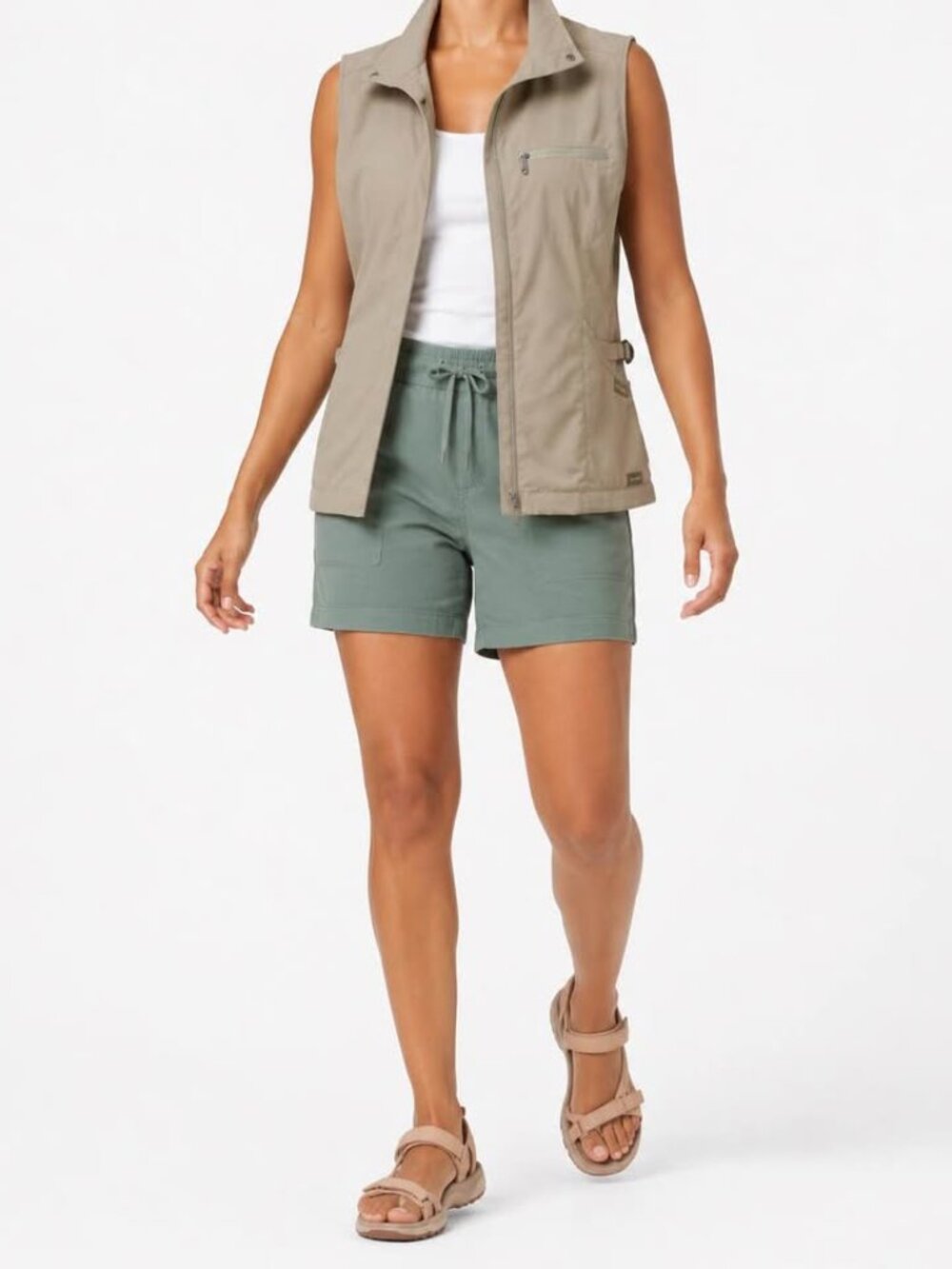 Columbia Lightweight Khaki GRT Omni Dry Vest | Casual Gorpcore Outdoor [size M]